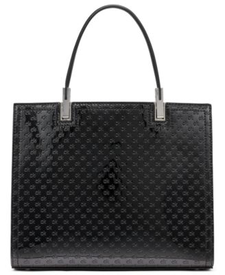 Verne Signature Embossed Convertible Satchel with Charm