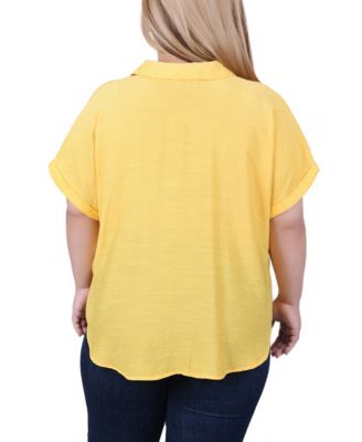 Plus Size Short Extended Sleeve Top