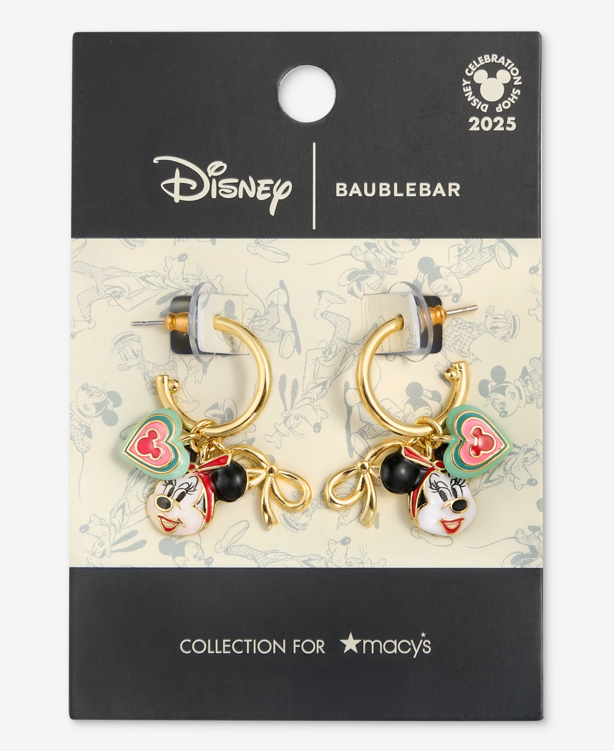 BaubleBar Disney | Macy's Minnie Mouse Huggies Earrings, Created for Macy's