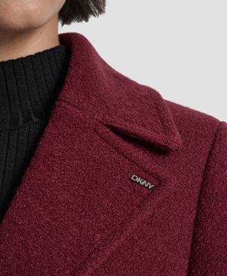 Women's Maxi Boucle Notch Collar Coat