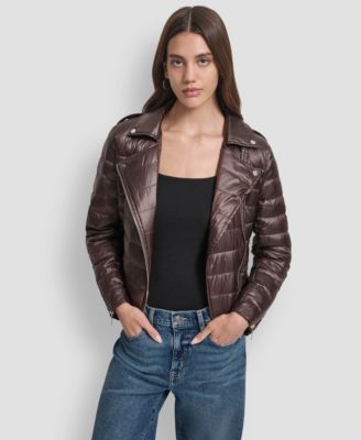 DKNY Jeans - Women's Lightweight Zip-Front Puffer Jacket