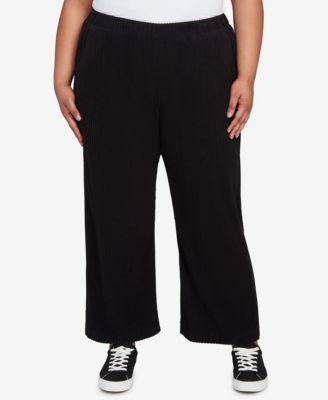 Plus Size Lake Champlain Ribbed Knit Ankle Pants