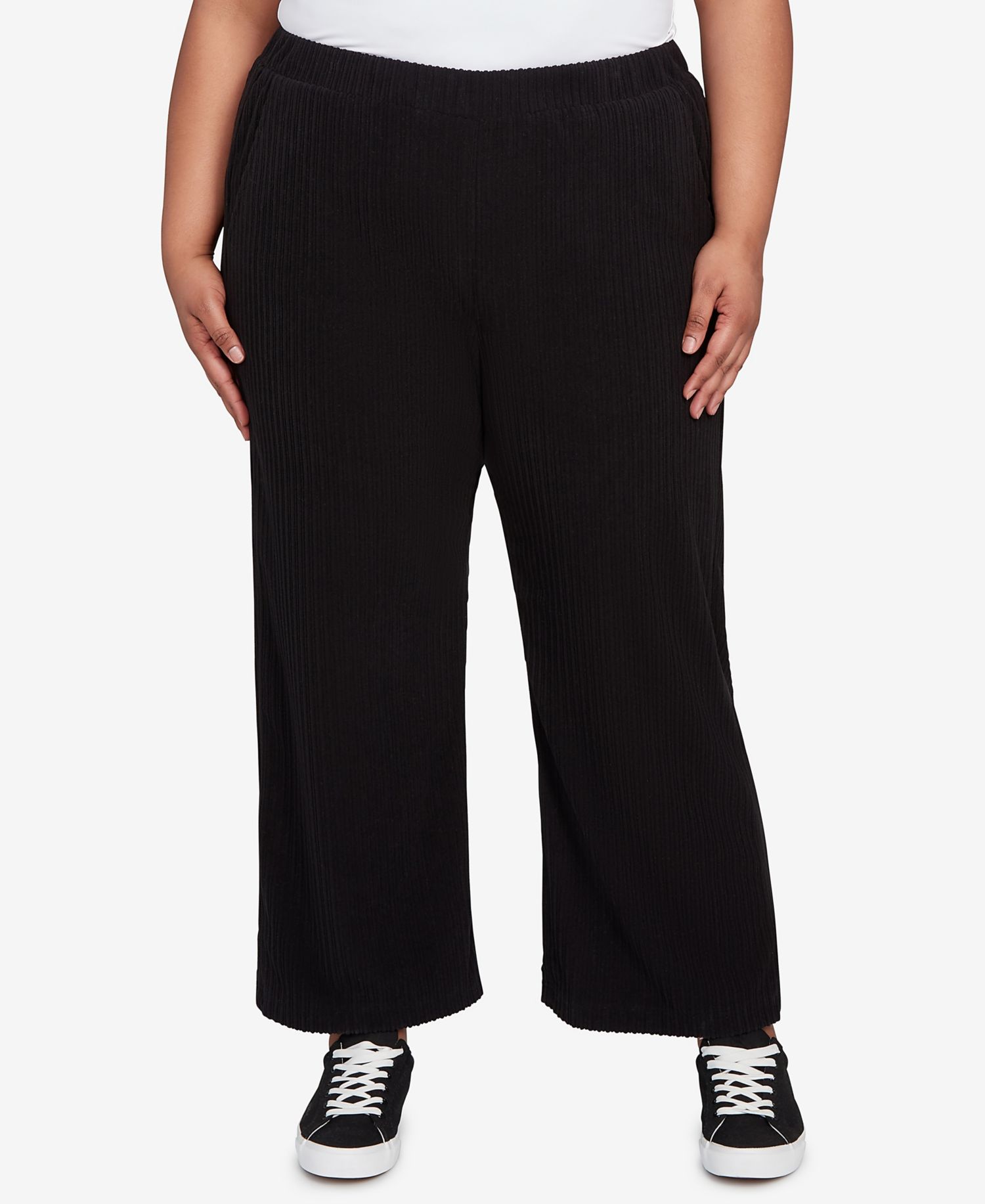 Plus Size Lake Champlain Ribbed Knit Ankle Pants