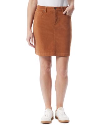 Gloria Vanderbilt Womens Cord Mini Skirt - Maple Syrup 10$