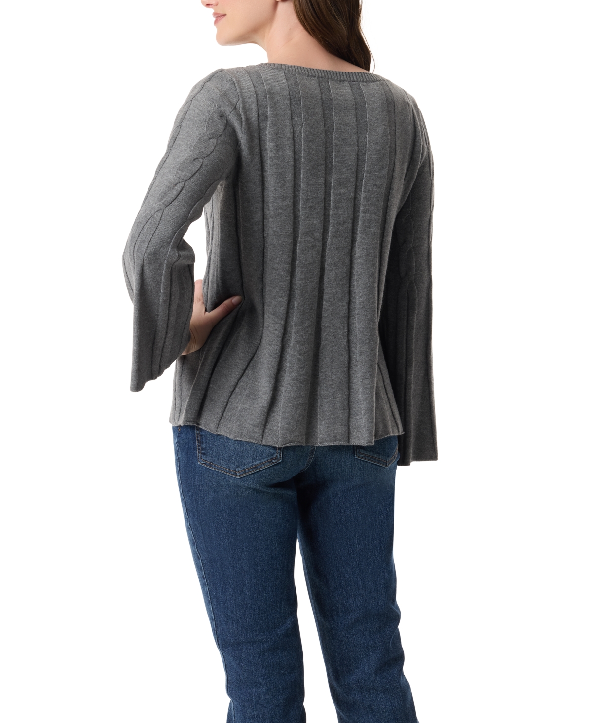 Gloria Vanderbilt Women's Maren Cable Knit Sweater In Gray
