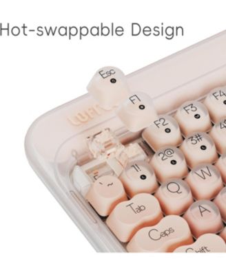 Dot Foundation Mechanical Keyboard with Tri-Mode Wireless Numpad, 75% Rechargeable Hot-swappable Keyboards with 3 Types Connection