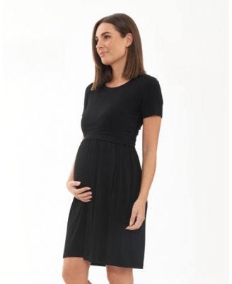 Maternity Ripe Rib Crop Top Nursing Dress