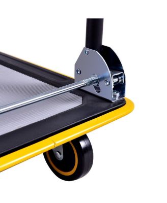 330lbs Folding Platform Cart Dolly Push Hand Truck Moving Warehouse Foldable