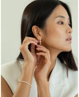 Sterling Silver 18k Gold Plated Josephine Tennis Necklace & Bracelet Set