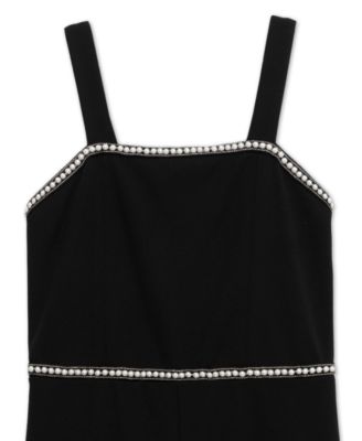 Big Girls Maxi Length Sleeveless Square Neck Jumpsuit