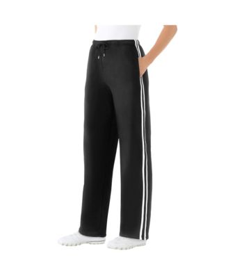 Plus Size Within Better-Fleece Side-Stripe Pull-On Sweatpants