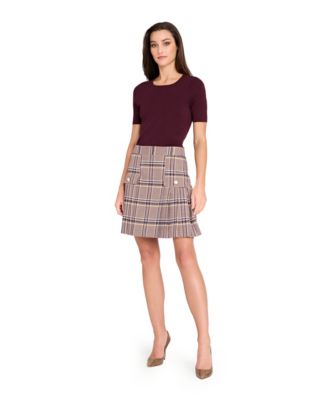 Women's Plaid Pleated Skirt