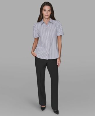 Women's Short Sleeve Woven Top