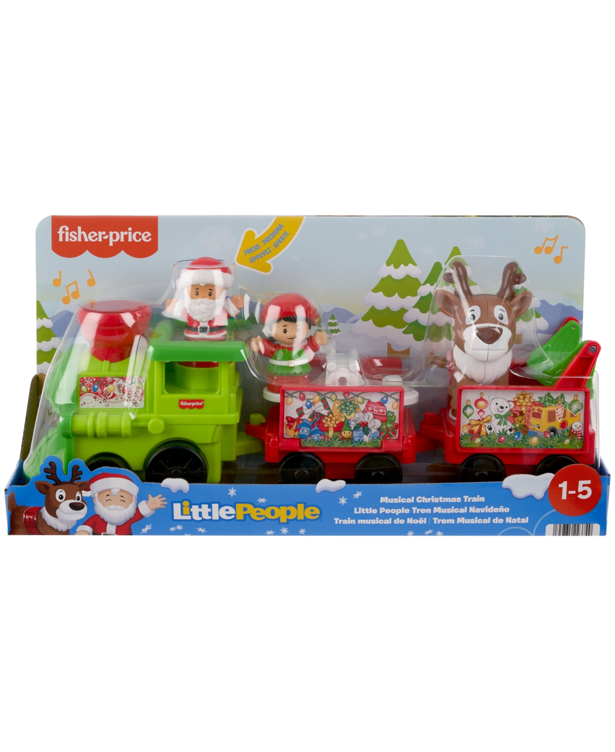 Little People Musical Christmas Train Toy In Multi