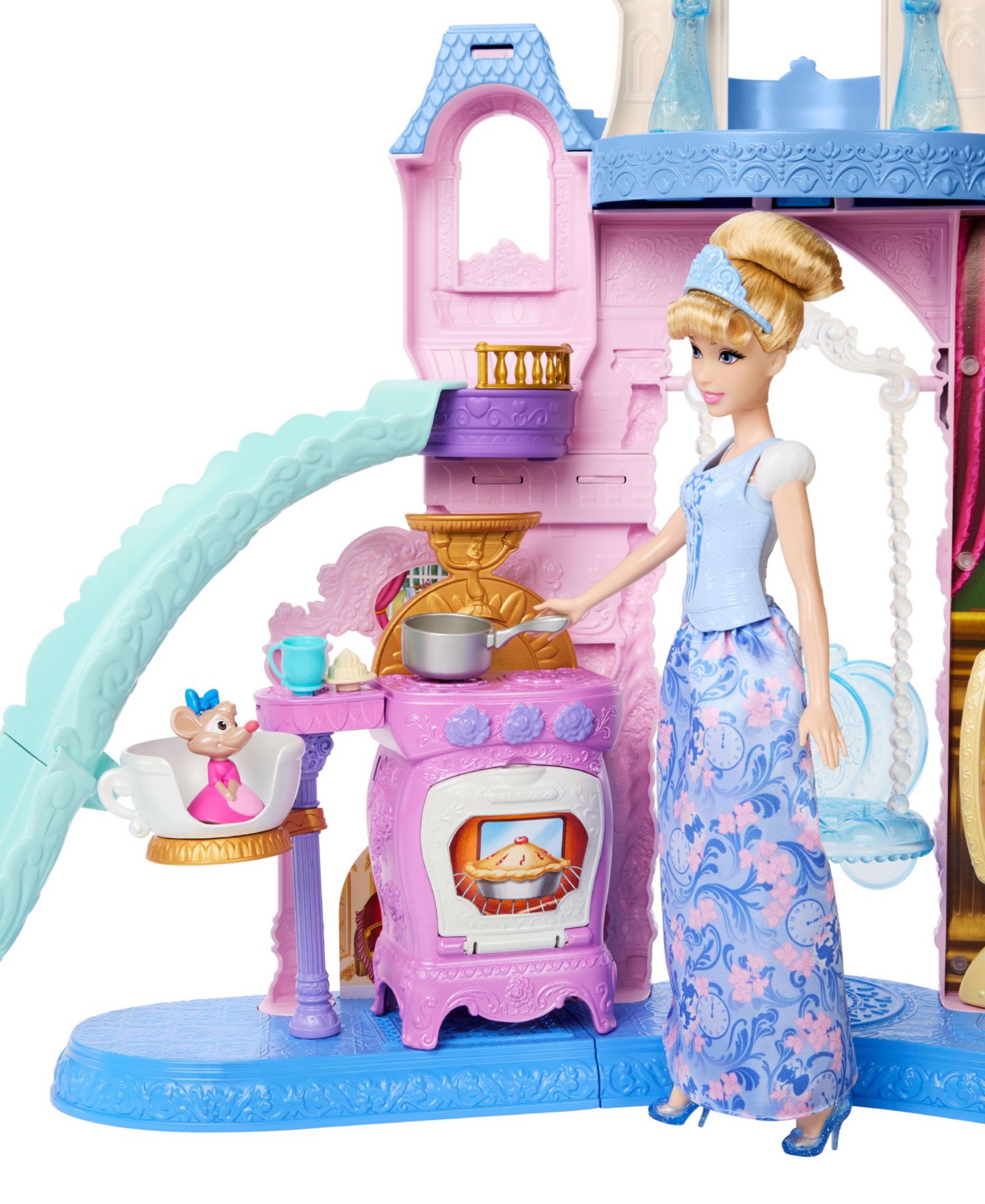 Детский игровой набор Disney Princess Cinderella Pet Palace Fashion Doll 20-Piece Playset, Ages 3+ — фото 3