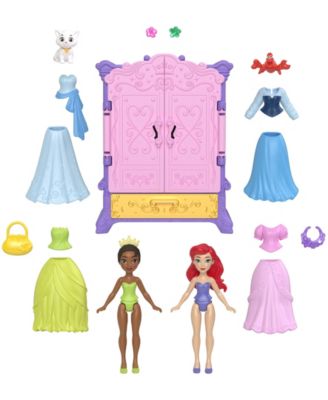 Royal Wardrobe Set with Ariel and Tiana Dolls
