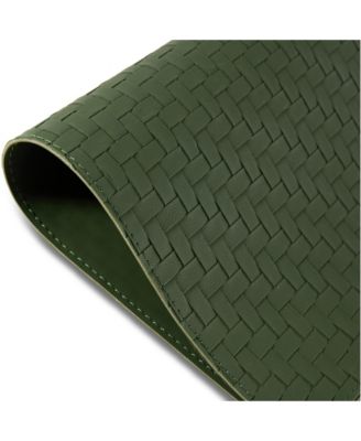 Lausanne Reversible Premium Faux Leather 12" x 18" Rectangular Placemats Set of 4