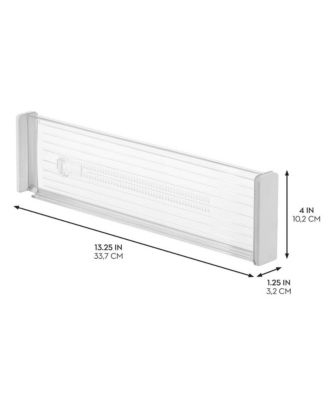 Plastic Adjustable Drawer Dividers - Set of 2 - Clear