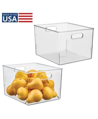 Plastic Storage Bin with Handles - Clear - Made in USA