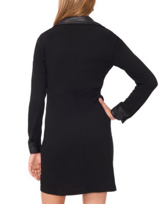 Women's Button-Up Collar Mini Dress