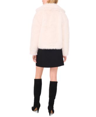 Women's Faux-Fur V-Neck Long Sleeve Jacket