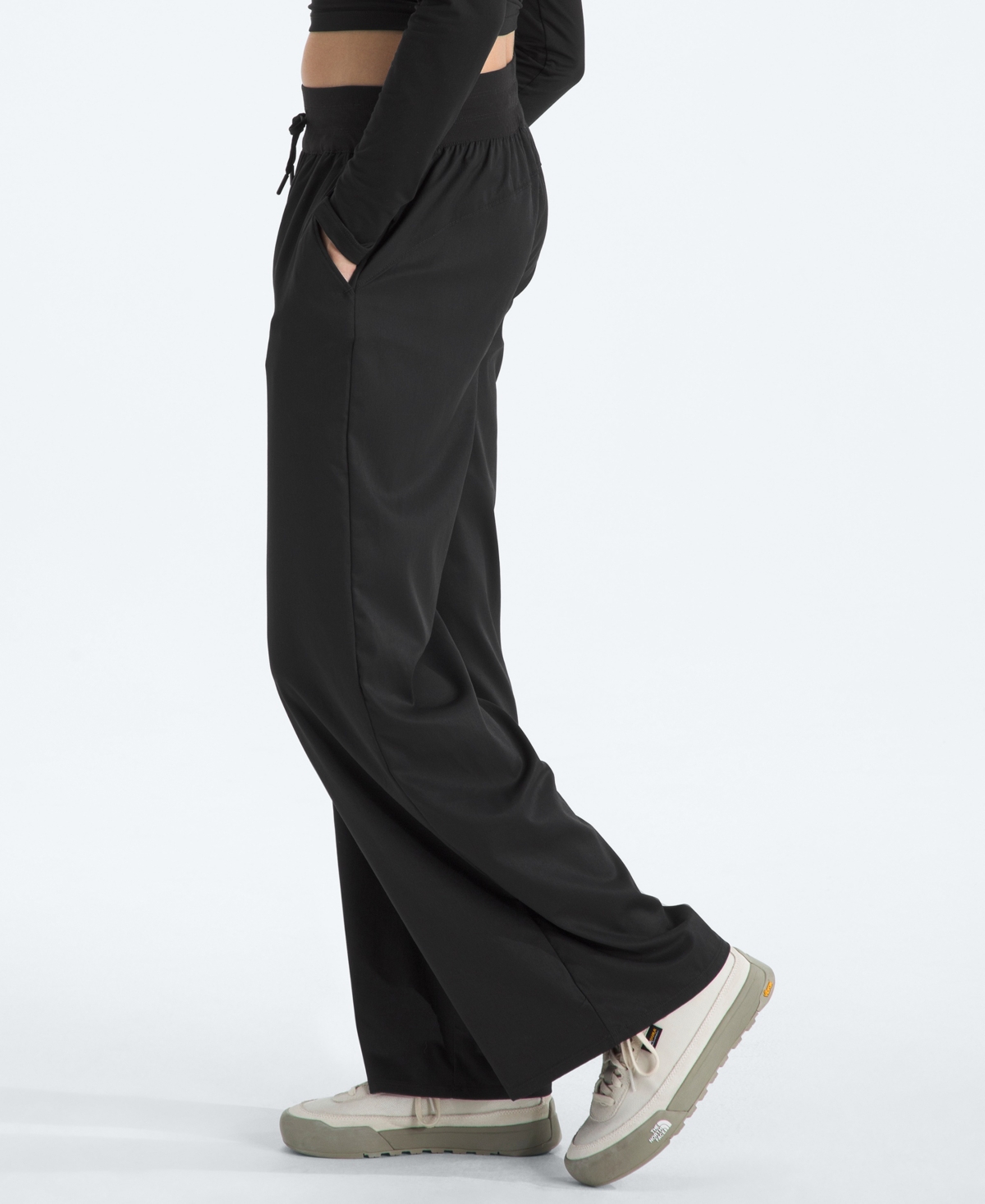 The North Face Aphrodite Arise Wide Leg Pants In Black