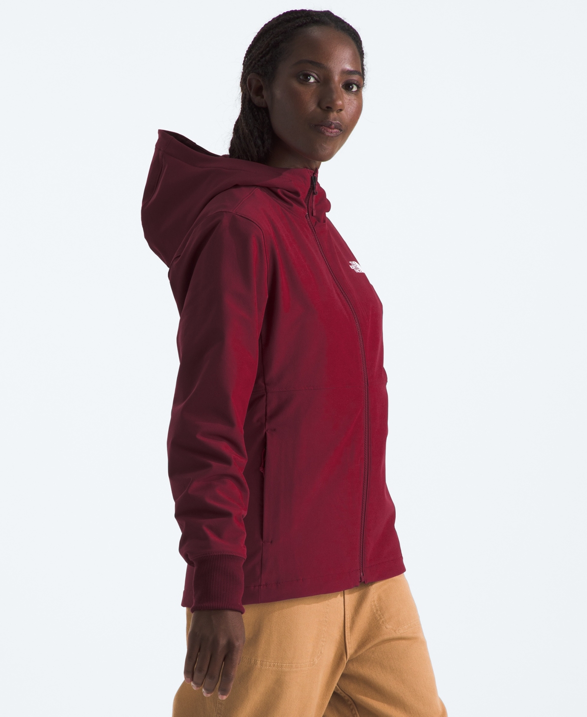 The North Face Women's Shelbe Raschel Long Sleeve Jacket In Burgundy