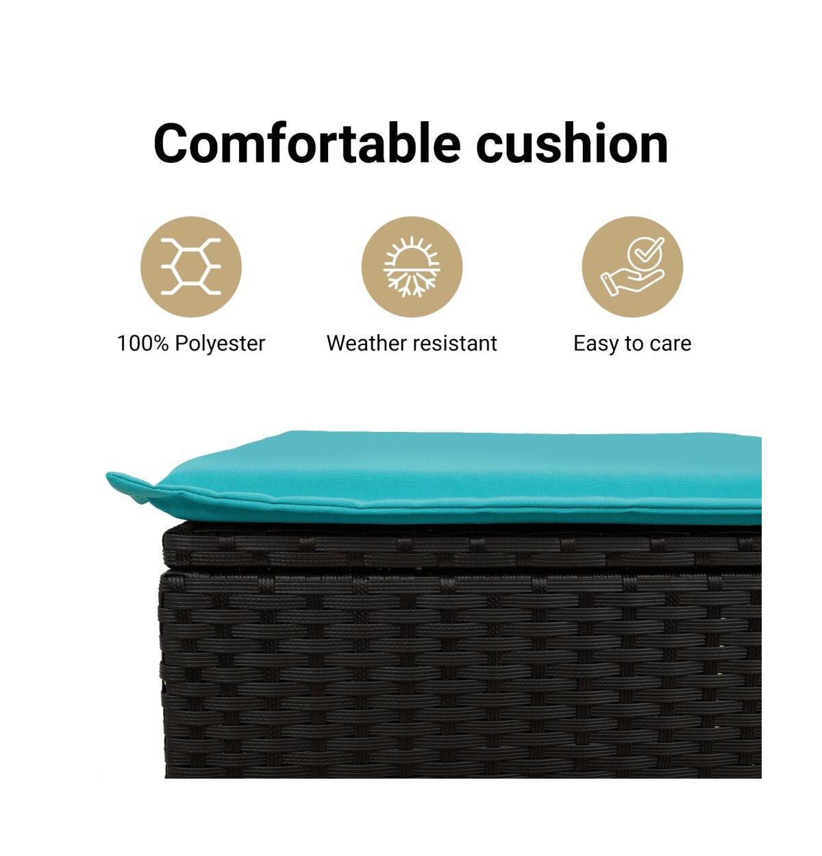 vidaXL Garden Sofa Black