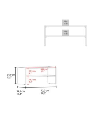 Shoe Rack, 2 Open Shelves, Low Horizontal Design, Freestanding Unit, Bedroom Use, Wenge