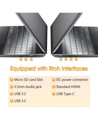 Laptops Windows 11, 15.6 Inch Laptop Computer 8GB DDR3 512GB SSD with I3 Processor, Webcam, HDMI, USB3.0, 7000mAh Battery, BT4.2, USB 3.2  3, WiFi, Type-C(Black)