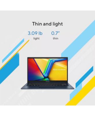 Vivobook Laptop 2025 Ultra Portable Business Computer, 14" FHD Display, 16GB RAM, 1TB Storage (512GB SSD + 500GB Ext), 6-Core Intel i3-1315U, MarxsolAccessory, Win 11 Pro, Lifetime Office 2024