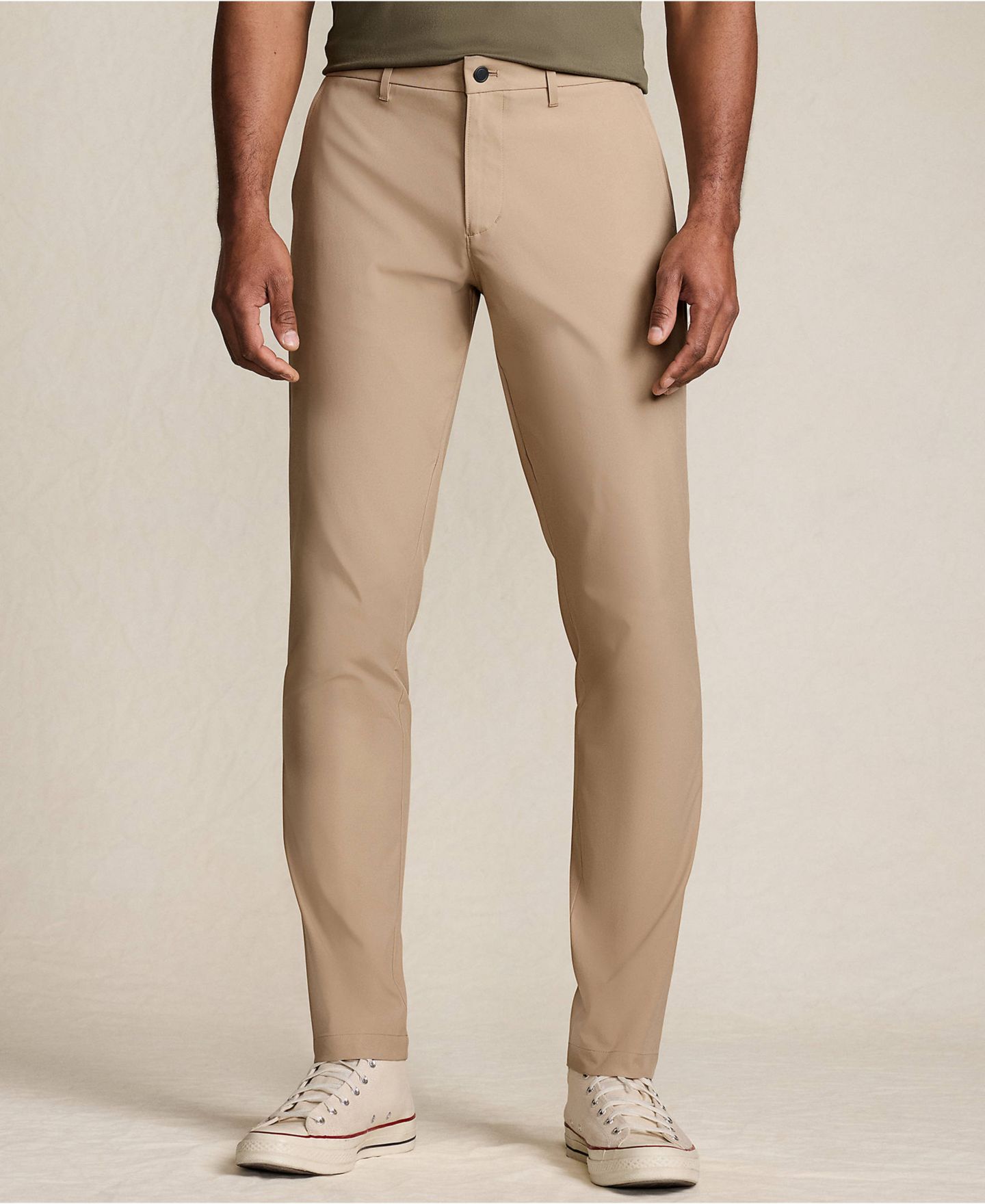 Мужские брюки Lands' End Slim Fit Performance Pant, цвет: Пустынный рыжевато-коричневый — фото 1