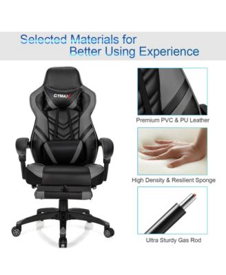 Office Computer Desk Chair Gaming Chair Adjustable Swivel w/Footrest