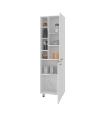 Florence Kitchen Pantry, Multiple Open and Closed Shelves, Modern Design, White