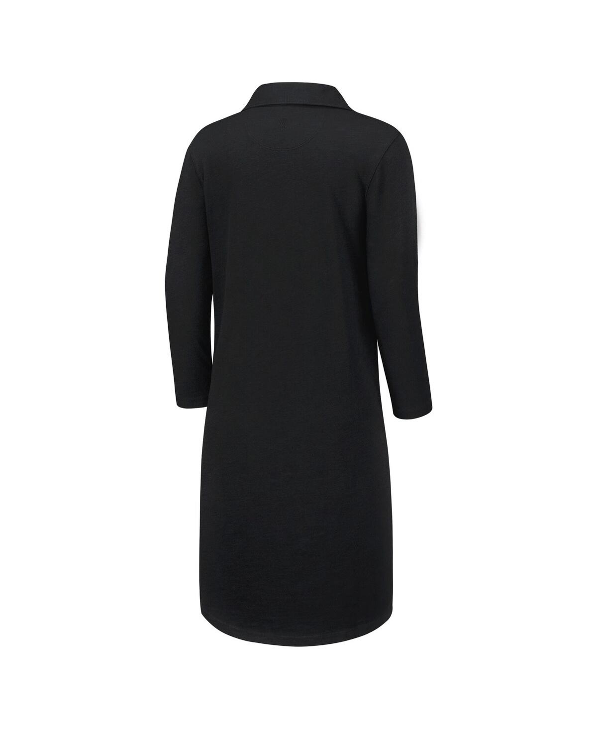 Tommy Bahama Black San Francisco 49ers Ashby Isles Three-quarter Length Sleeve Pullover Jersey Dress In Black