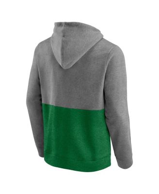 Men's Heather Gray/Heather Green Oregon Ducks Block Party Pullover Hoodie
