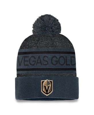 Fanatics - Men's Gray Vegas Golden Knights Authentic Pro Cuffed with Pom Knit Hat