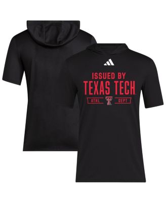 adidas - Men's Black Texas Tech Red Raiders 2025 AREOREADY Sideline Training Hooded T-Shirt