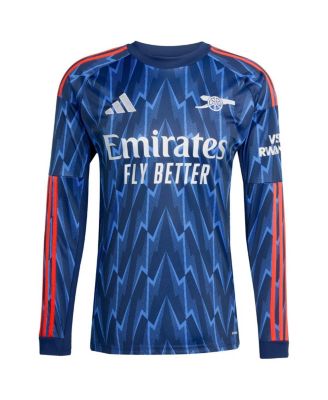 Men's Blue Arsenal 2025/26 Away Replica Long Sleeve Jersey