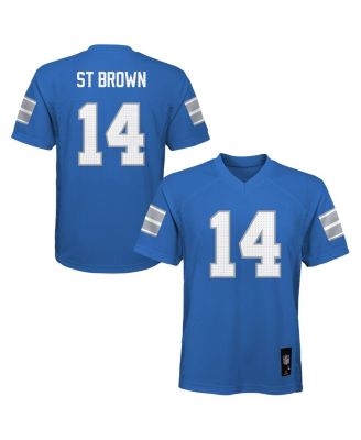 Outerstuff - Big Boys and Girls Amon-Ra St. Brown Blue Detroit Lions Replica Player Jersey