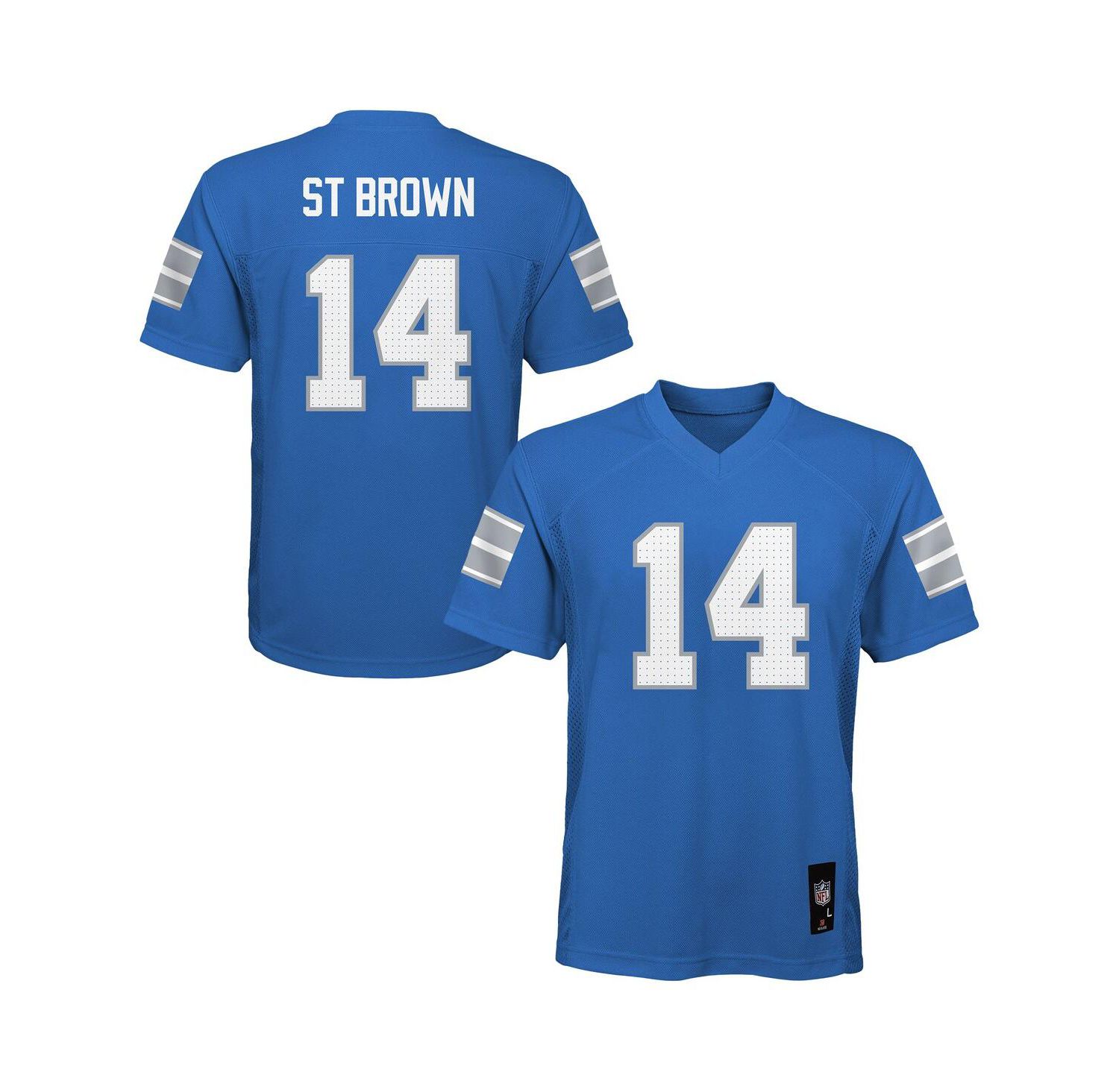 Big Boys and Girls Amon-Ra St. Brown Blue Detroit Lions Replica Player Jersey