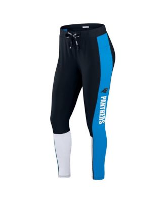 Women's Black/Blue Carolina Panthers Color Block Leggings