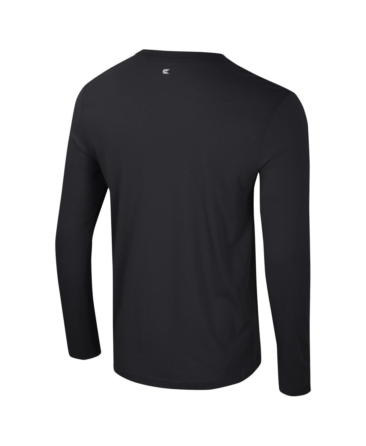 Colosseum Men's Black Duke Blue Devils Color Pop Active Blend 2-hit Long Sleeve T-shirt In Black