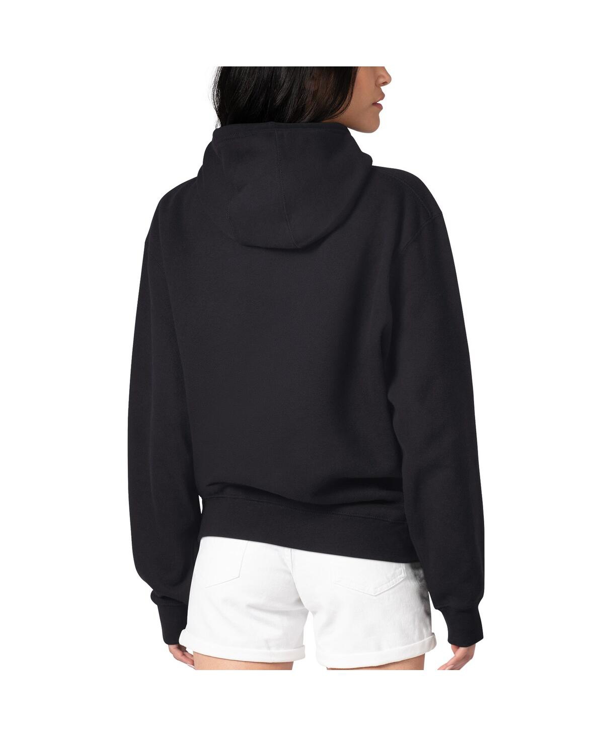 G-iii 4her By Carl Banks Women's Black San Francisco 49ers Football Logo Fleece Tri-blend Pullover Hoodie In Black