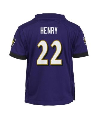Baby Boys and Girls Derrick Henry Purple Baltimore Ravens Team Player Game Jersey