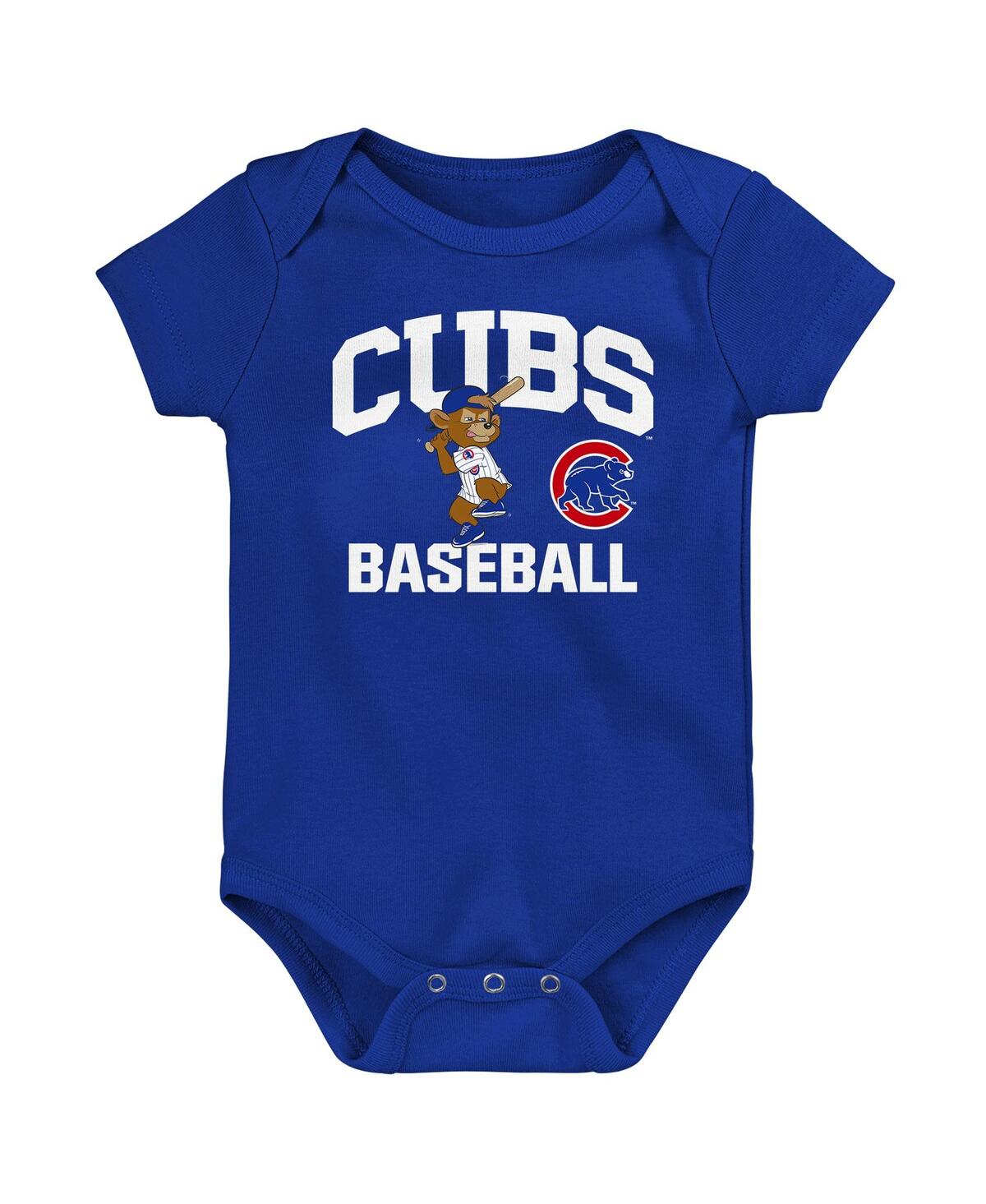 Outerstuff Baby Boys And Girls Blue Philadelphia Phillies Batter Up Bodysuit, Set Of 3 In Blue