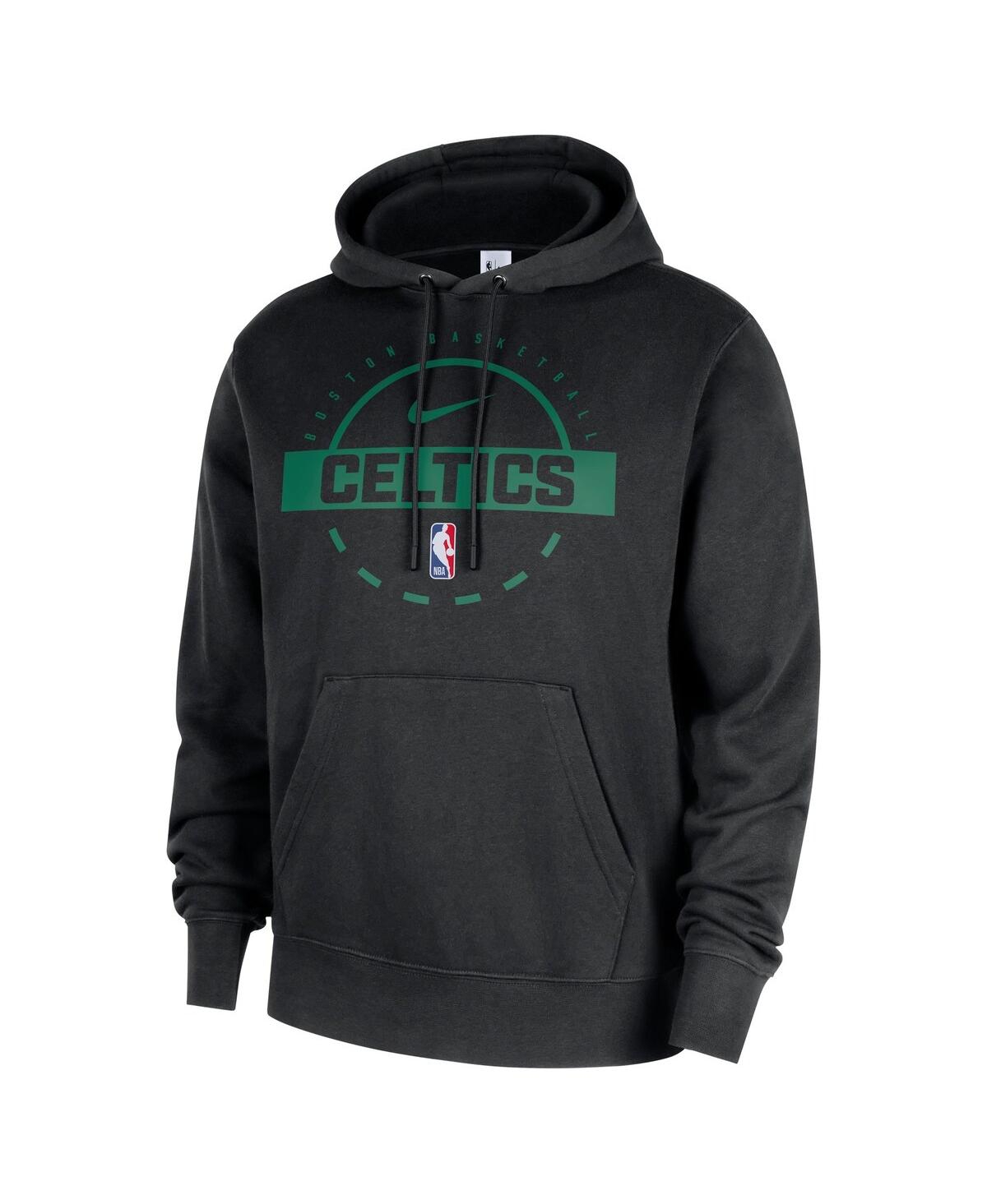 Nike Men's Black Boston Celtics 2025/26 Authentic Practice Club Pullover Hoodie In Black