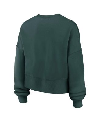 Women's Green Michigan State Spartans Oversized Phoenix Arch Pullover Sweatshirt