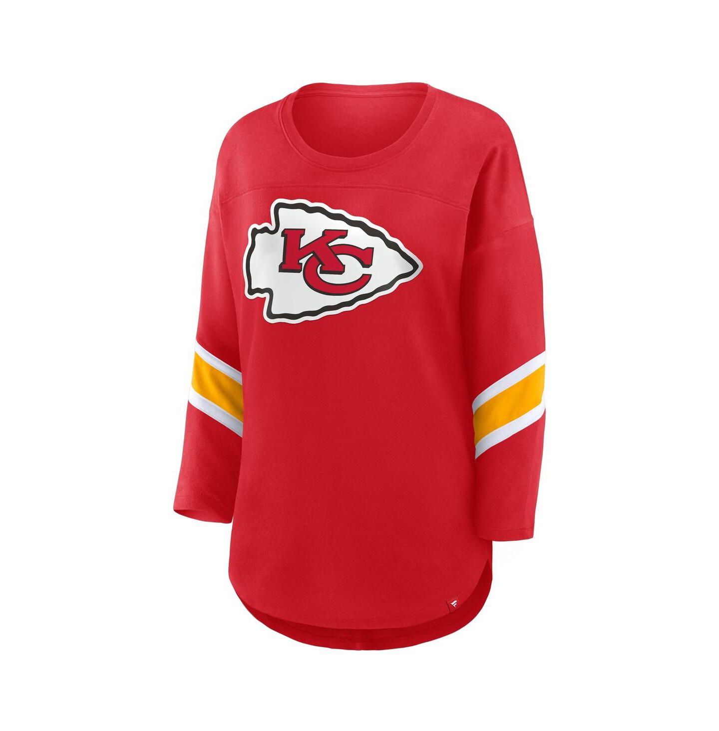 Женская футболка Fanatics Red Kansas City Chiefs Redzone 3/4-Sleeve — фото 2
