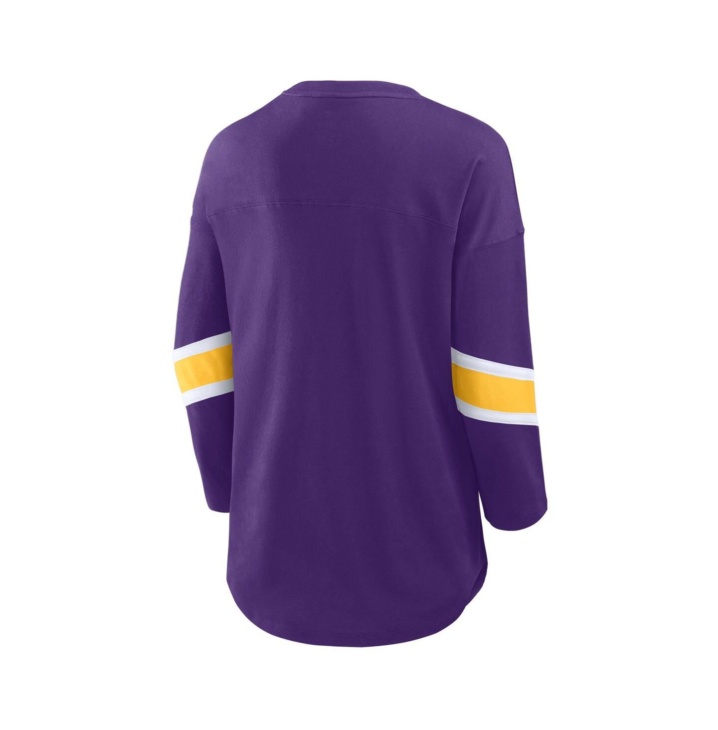Женская футболка Fanatics Purple Minnesota Vikings Redzone 3/4-Sleeve — фото 3